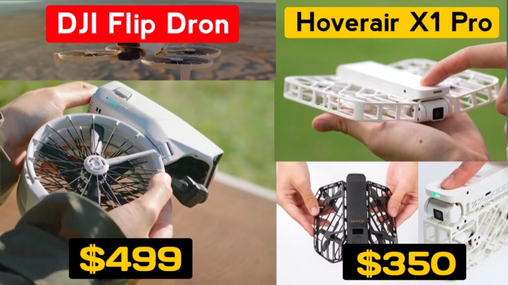 Hoverair X1 Pro vs dji flip dron photo