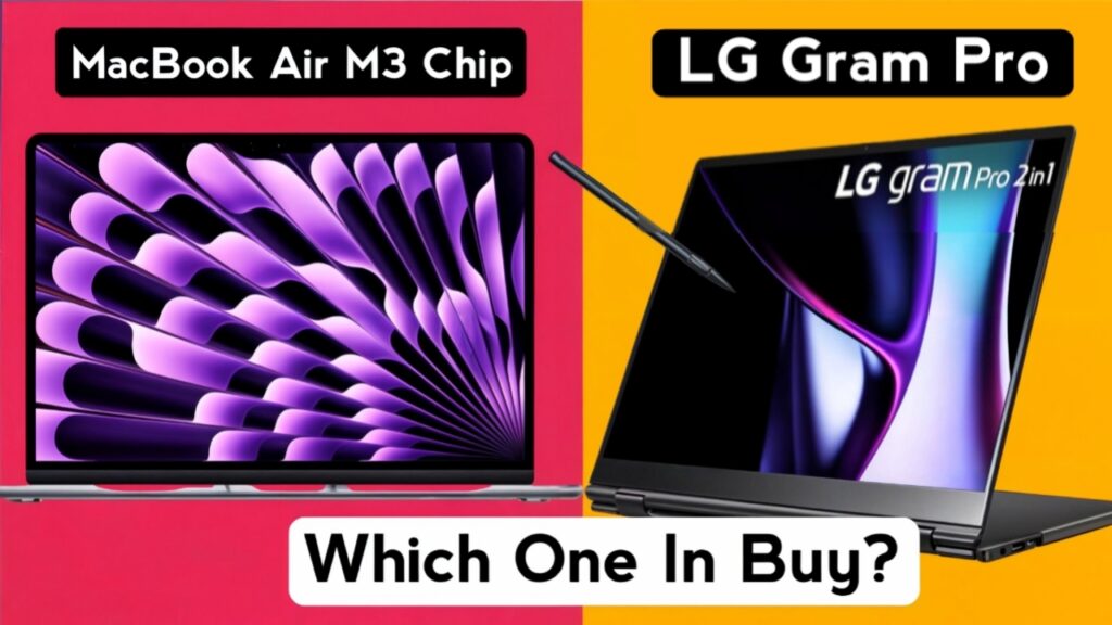 LG Gram Pro Laptop Vs Macbook Air M3 Chip Laptop photo